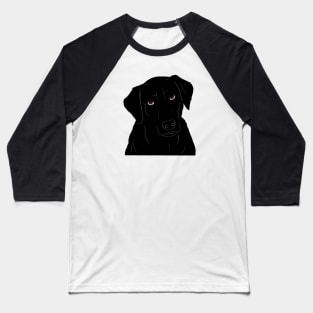 Black Labrador Dog Baseball T-Shirt